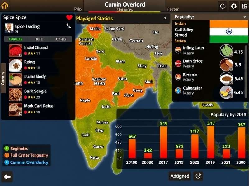 Cumin Overlord Pro regional statistics chart showing popularity across Indian states